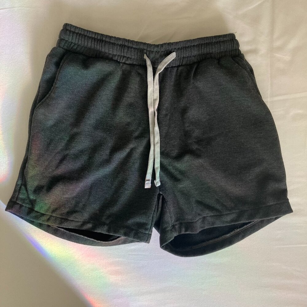 🔘 SHEIN MANFINITY Dark Gray Athletic Activewear Lounge Drawstring SHORTS 🔘